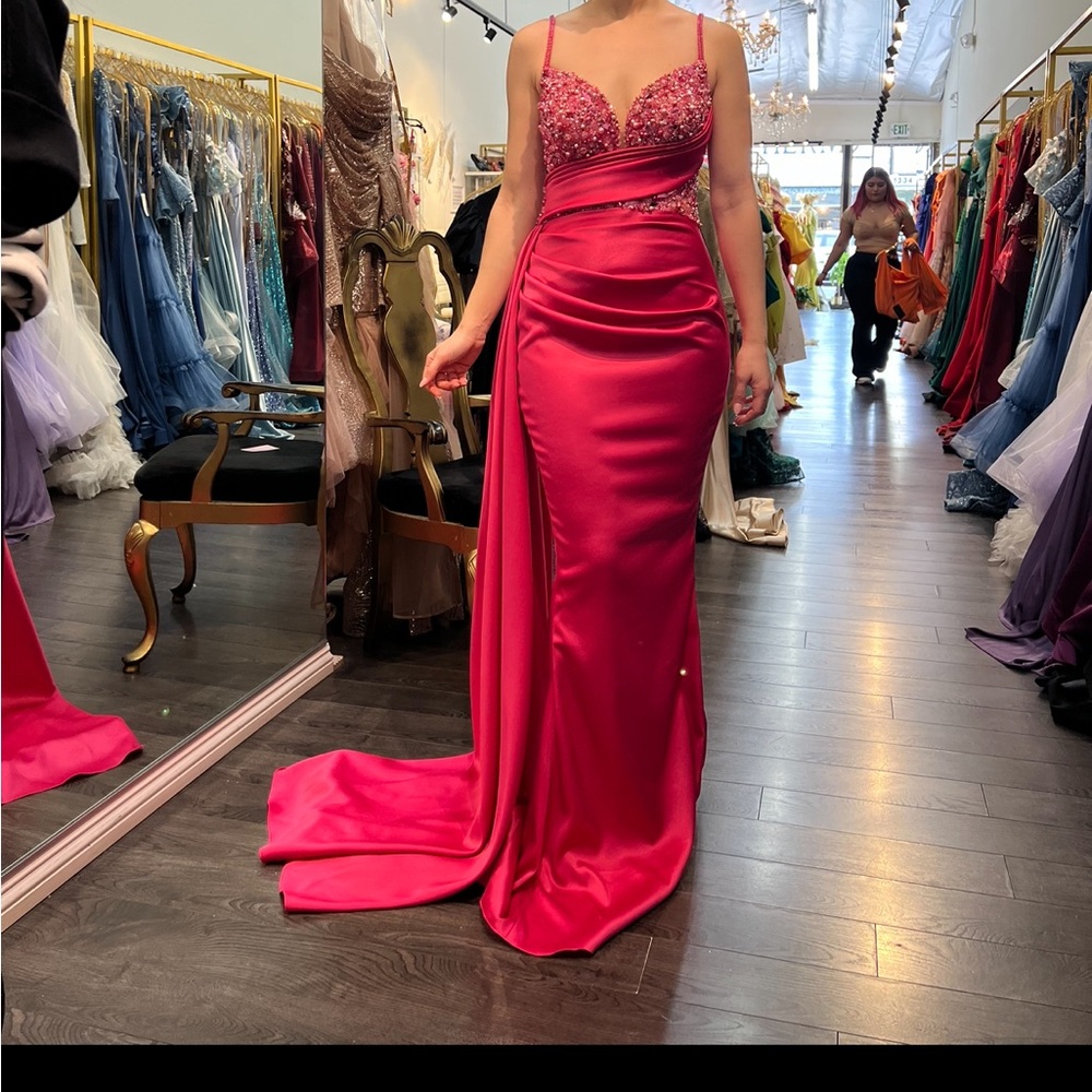 Beautiful hot pink maxi dress